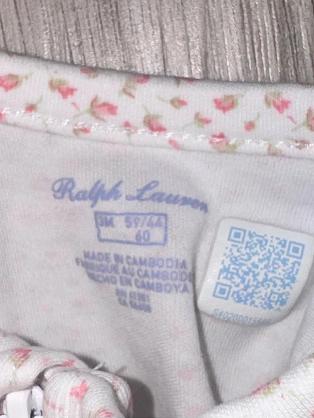 RALPH LAUREN POLO Floral Cotton Interlock Footed Coverall